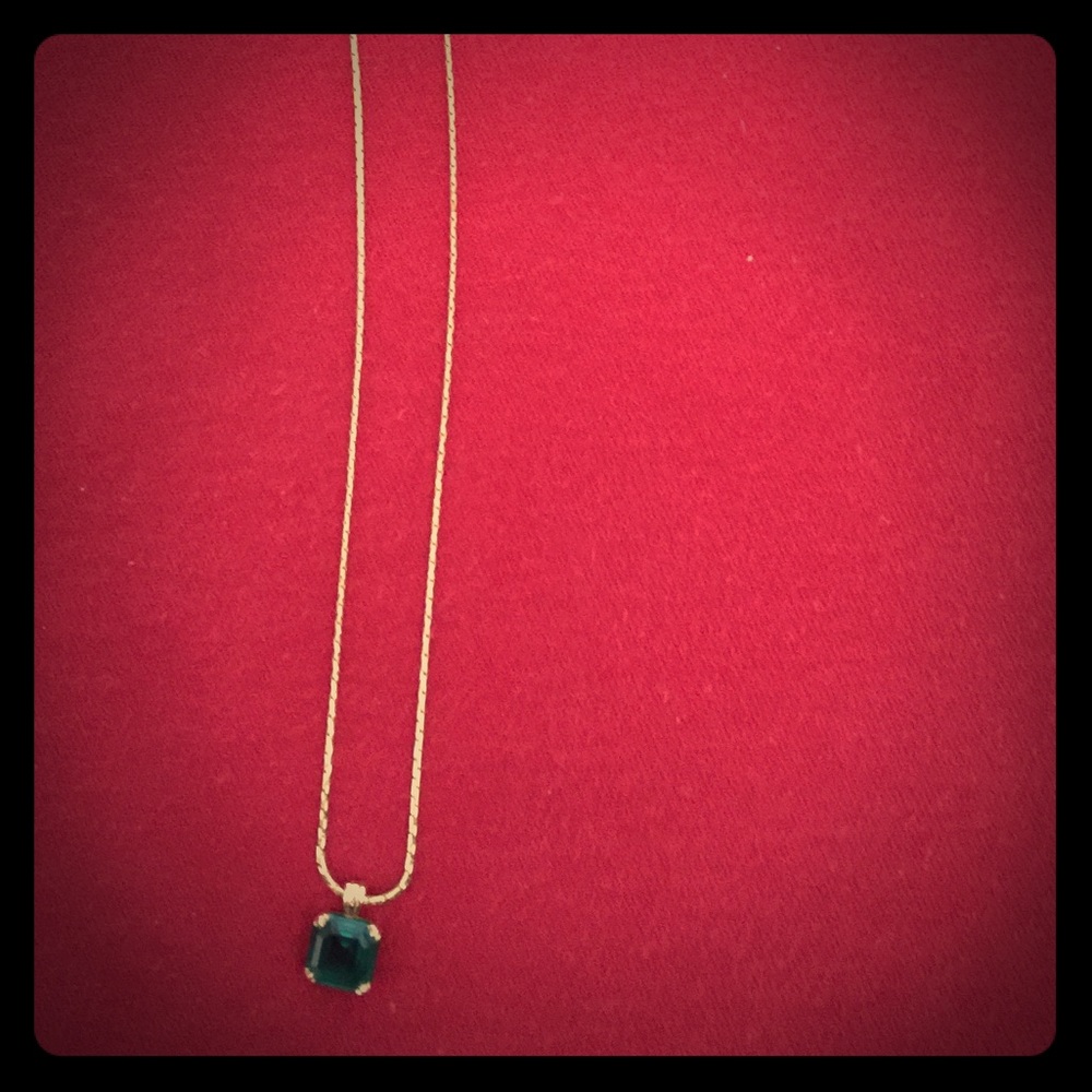 Avon signed pendant and chain